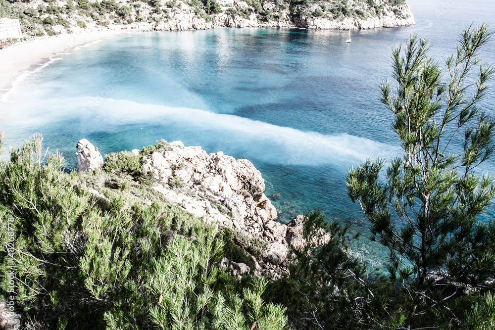 Beautiful small bay in Ibiza Spain