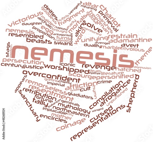 Obraz na plátně Word cloud for Nemesis