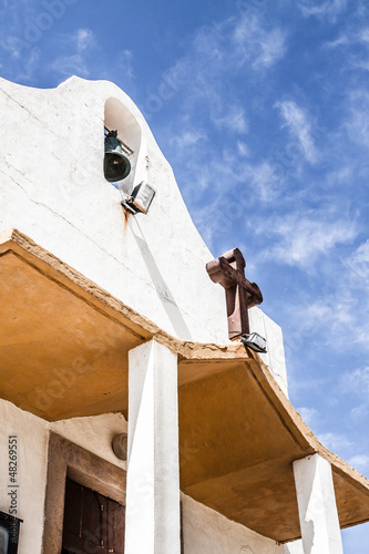 White church in Gozo island, Malta