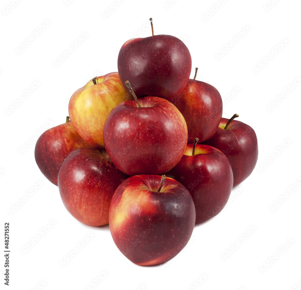 Red apples isolated on white background Red apples isolated on white background
