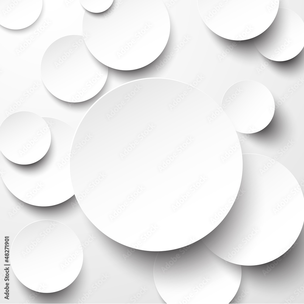 Paper white circles. Paper white circles.
