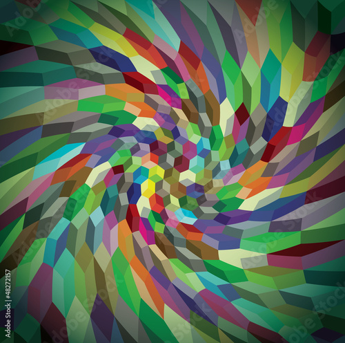 Abstract background from curly cubes  illustration