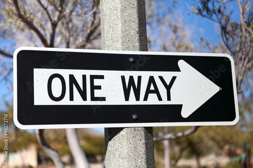 One Way Road Sign