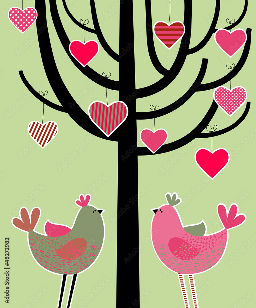 love birds card love birds card