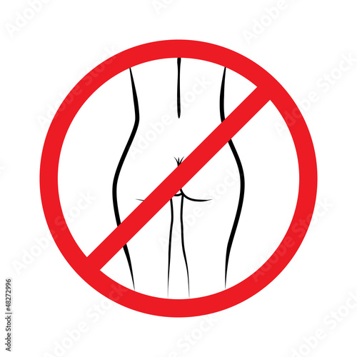 no nude stop symbol, illustration photo