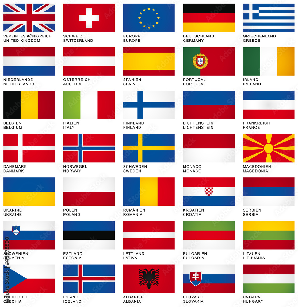 FLAG SET *** Europe - obrazy, fototapety, plakaty 