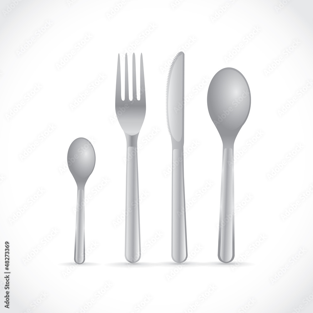 Cutlery, dishes, coffee spoon, spoon, knife and fork Cutlery, dishes, coffee spoon, spoon, knife and fork