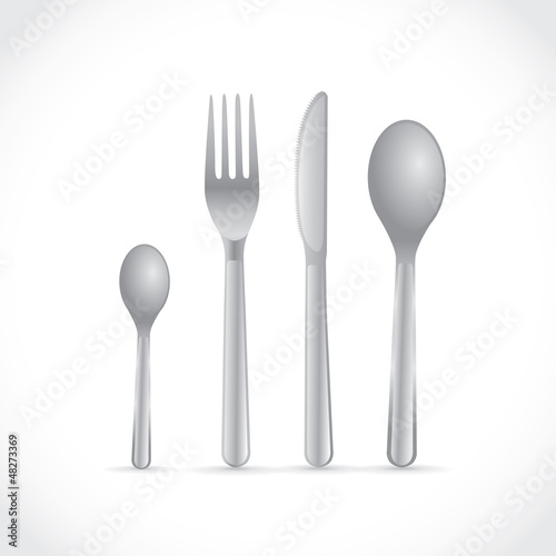 Cutlery, dishes, coffee spoon, spoon, knife and fork