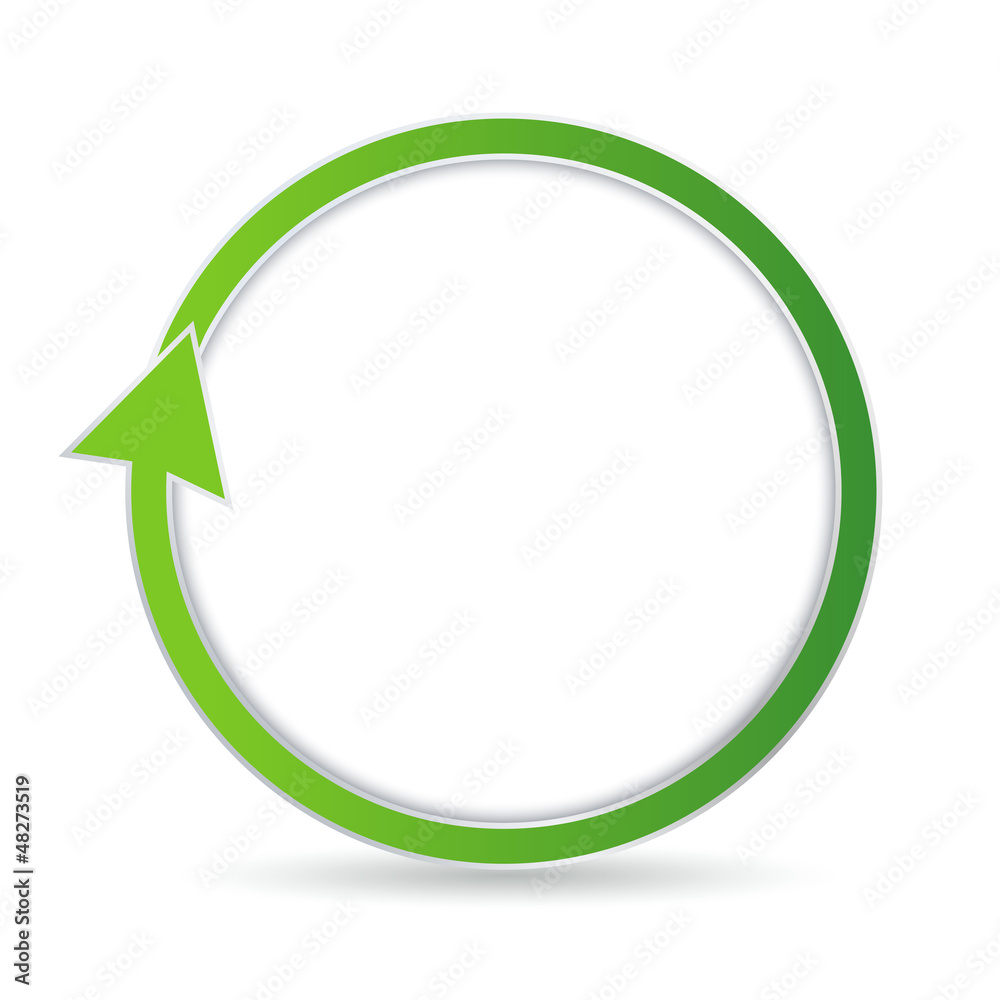 Green circular arrow with place for your text Green circular arrow with place for your text
