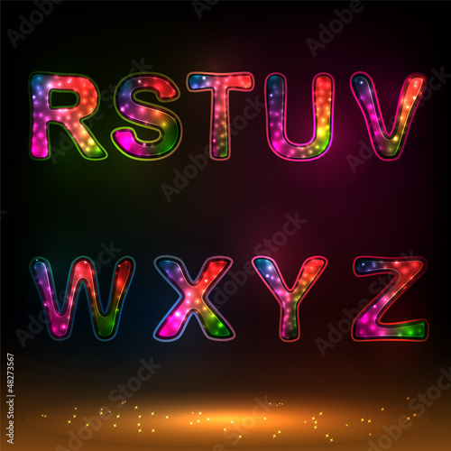 Letters for signs with stars