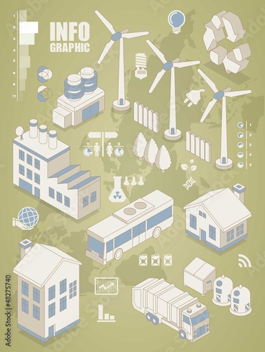 ecology info graphic elements