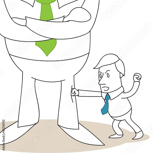 Geschäftsmann, Boss, David, Goliath