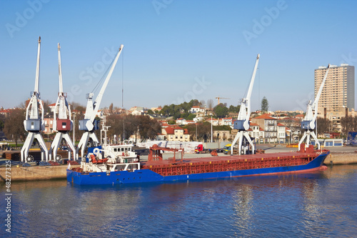 Large ship in port