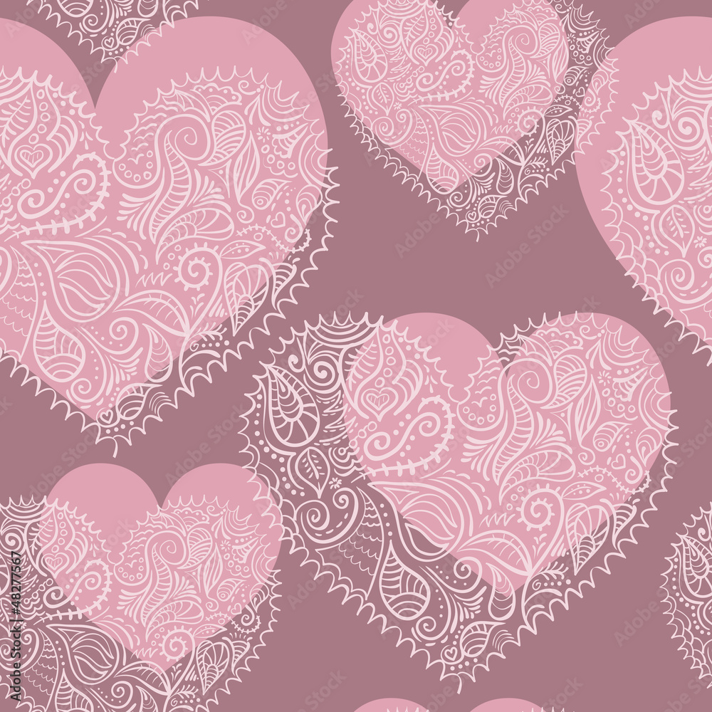 ornamental lace hearts seamless pattern ornamental lace hearts seamless pattern