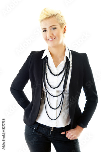 Bussines woamn on white background