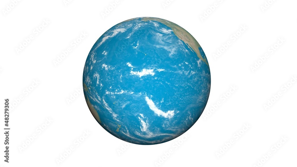 Rotation of the earth - 3D render Rotation of the earth - 3D render