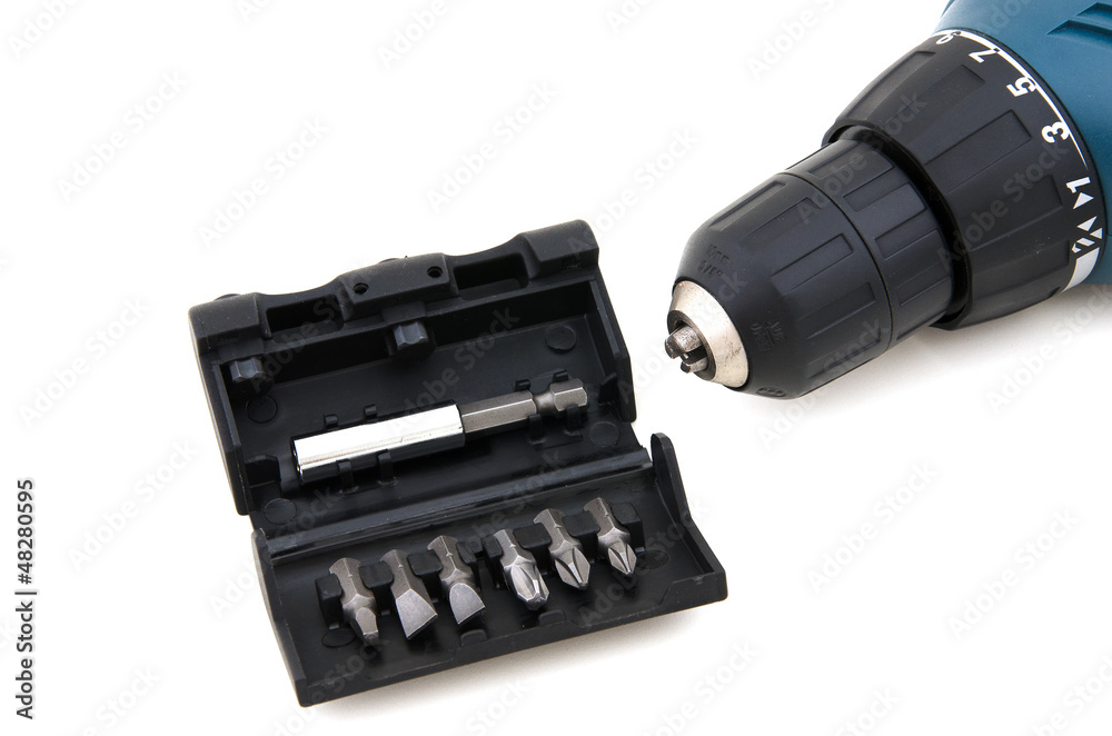 Battery-powered electric drill with screw drivers set Battery-powered electric drill with screw drivers set