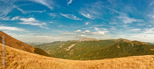 panoramic view of Appennino Reggiano in the north of Italy photo