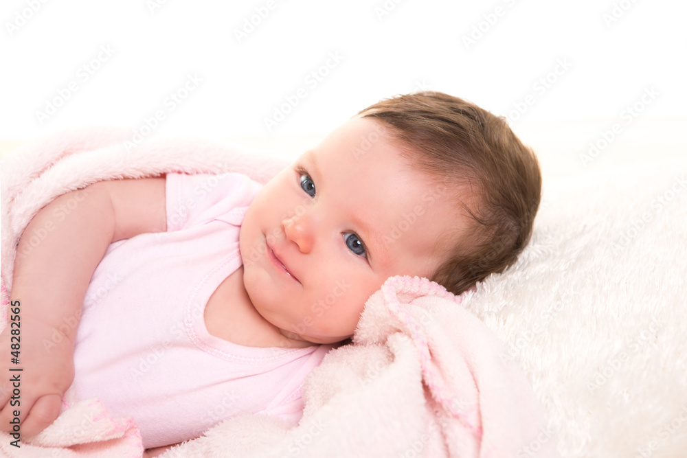 baby girl smiling dress in pink with white fur baby girl smiling dress in pink with white fur