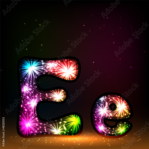 The letter E from a Salute