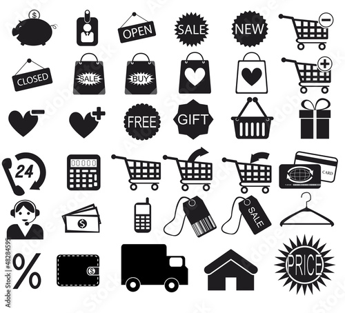 Shopping icon. Vector EPS8