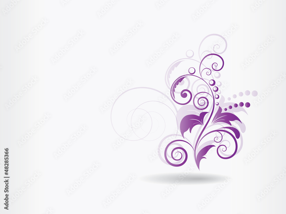 Abstract floral background with swirls Abstract floral background with swirls