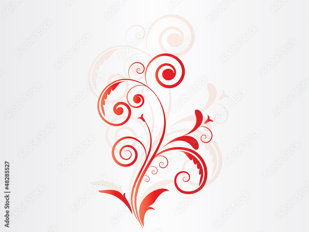 Abstract floral background with swirls Abstract floral background with swirls