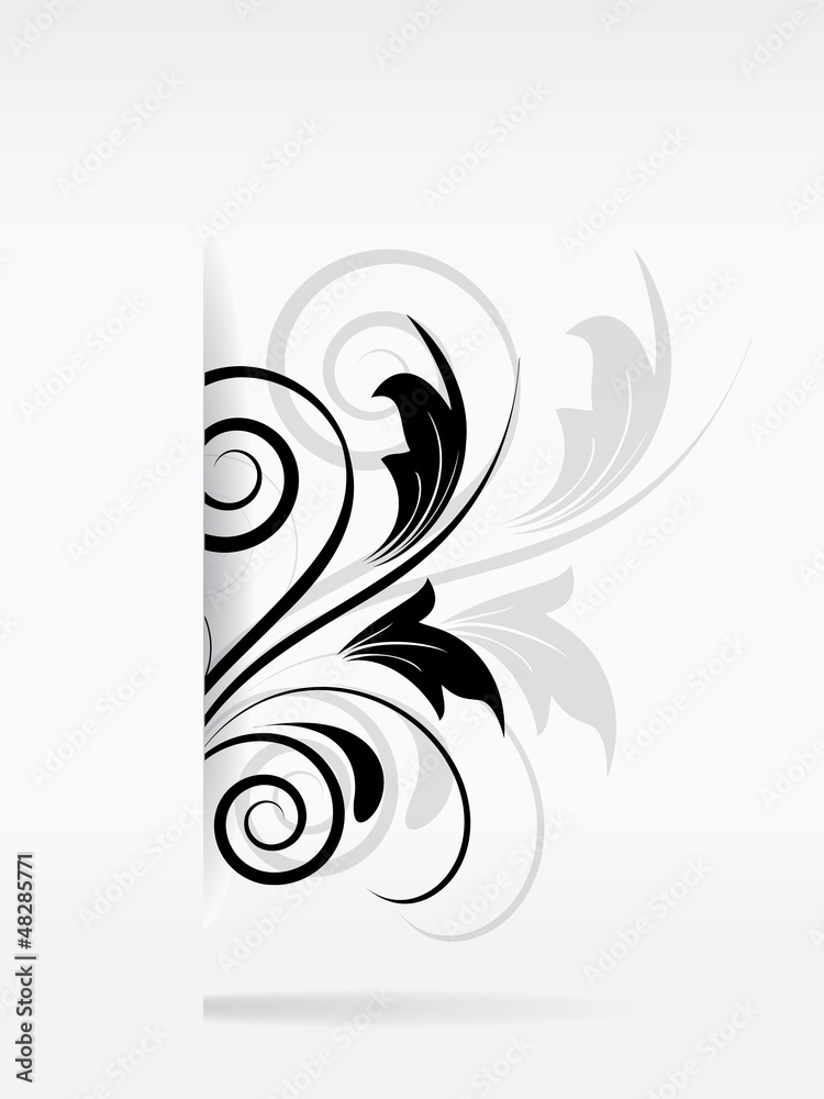 Abstract floral background with swirls Abstract floral background with swirls