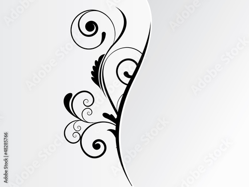 Abstract floral background with swirls