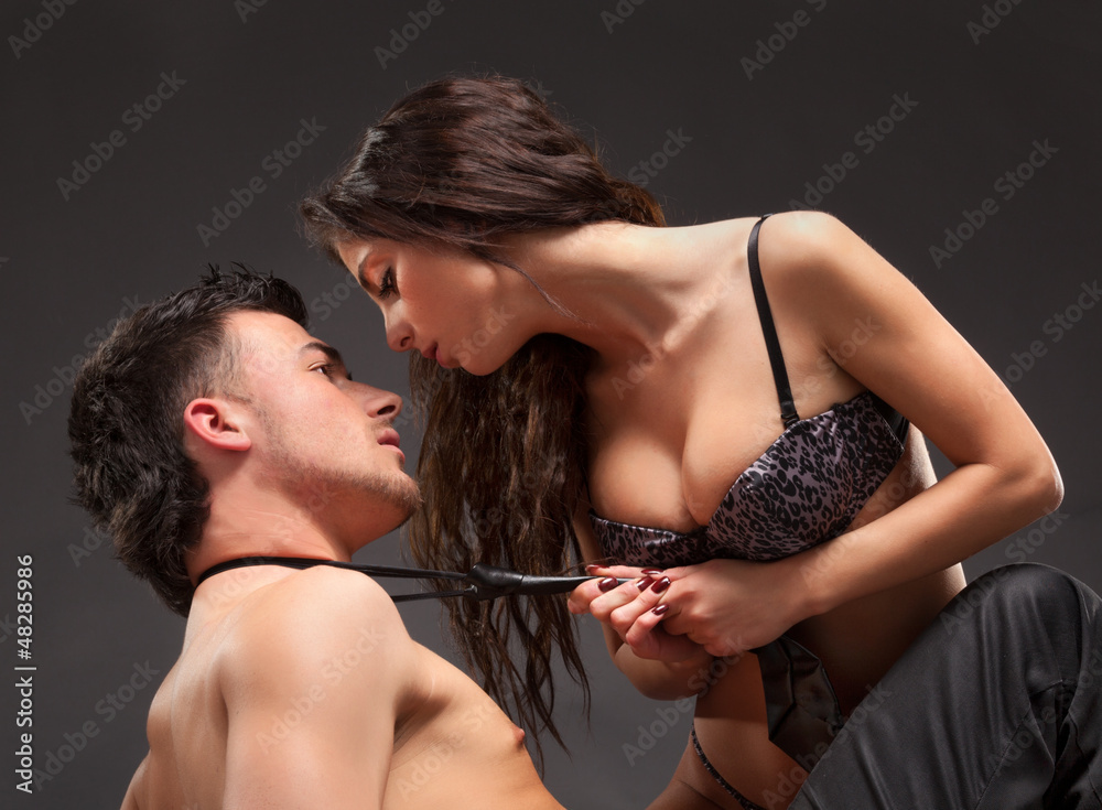 Naklejka premium Fashion Naked Couple, Dramatic image shot in studio