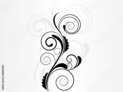 Abstract floral background with swirls