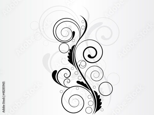 Abstract floral background with swirls