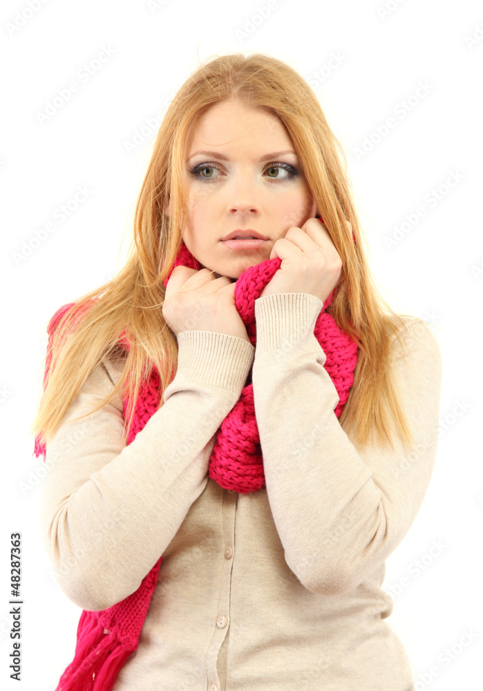 Young beautiful woman wearing winter clothing Young beautiful woman wearing winter clothing