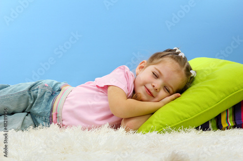 cute little girl sleeping