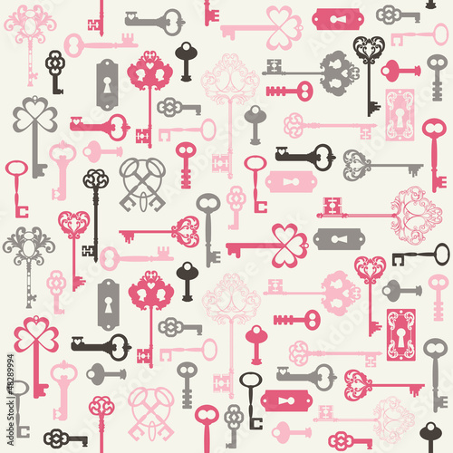 Antique Keys Background-for your design or scrapbook