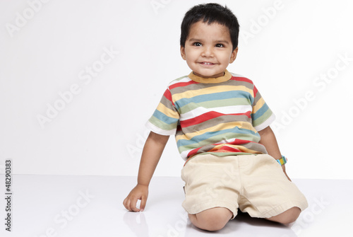 Happy little boy in indoor