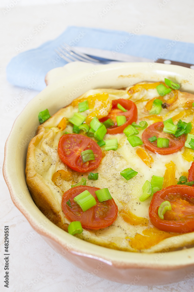 Omelet with tomatoes Omelet with tomatoes