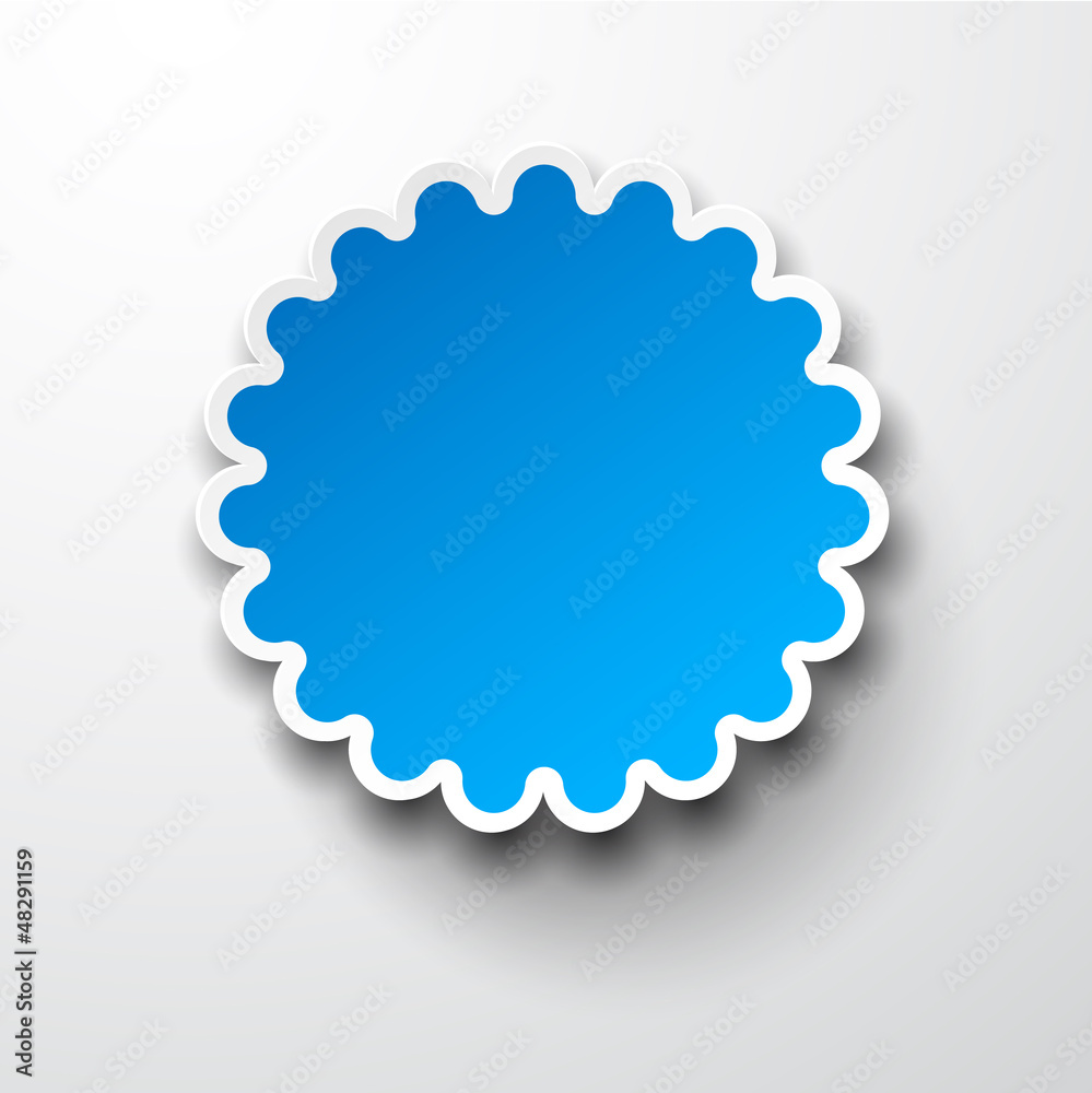 Paper blue round flower note. Paper blue round flower note.