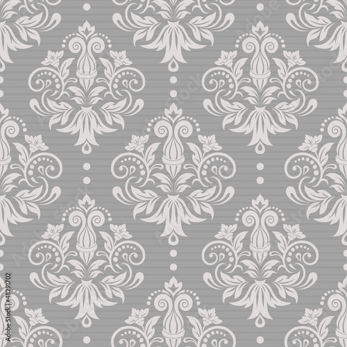 Damask seamless floral pattern