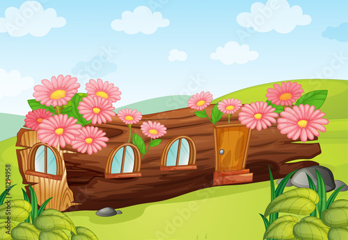 A wood house
