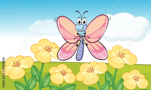 A flying butterfly