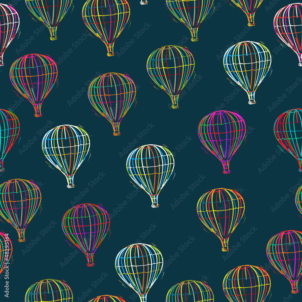 Fototapeta Seamless Balloons pattern