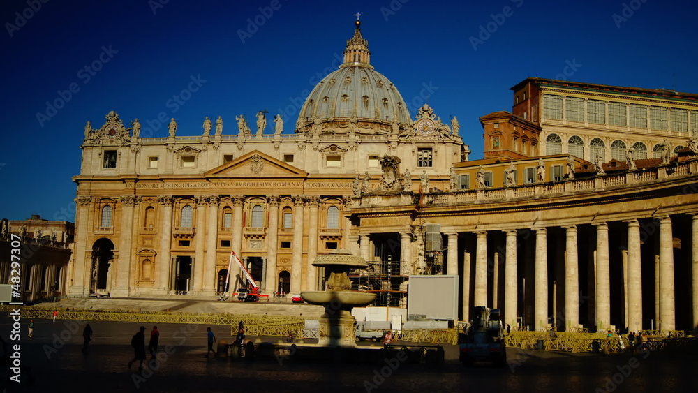 time-lapse with St Peter's Square in Vatican time-lapse with St Peter's Square in Vatican