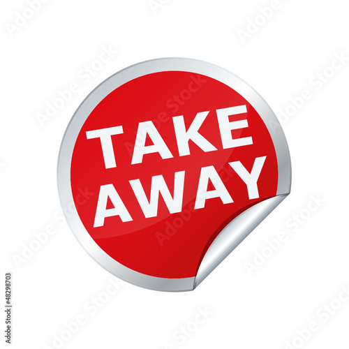 Button sticker  take away