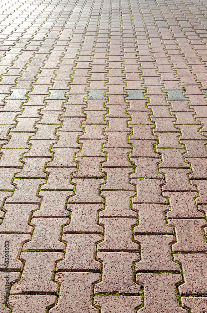 pavimento di mattonelle color marrone in prospettiva Stock Photo | Adobe  Stock
