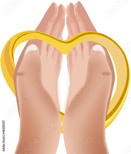 mani giunte