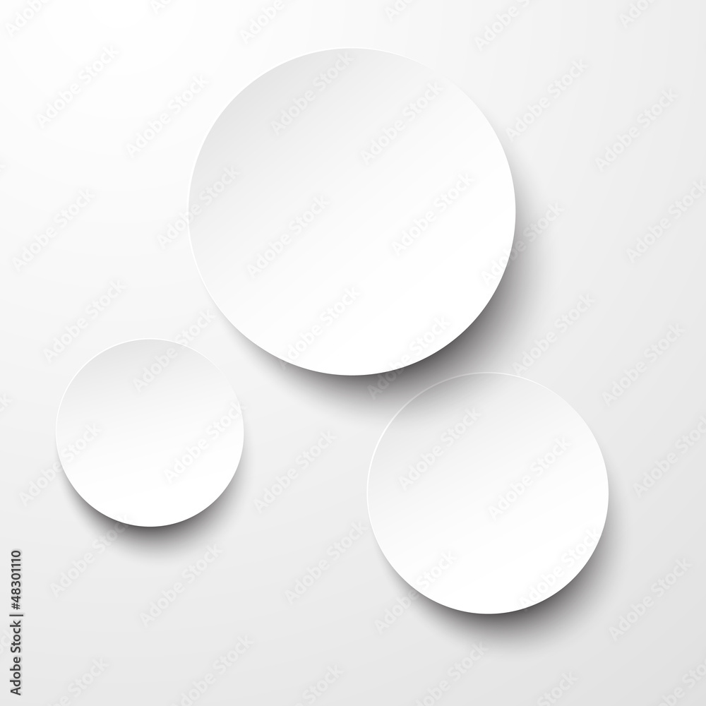 Paper white circles. Paper white circles.