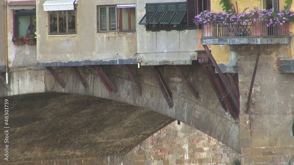 A view of the bridge ponte vecchio  in florence