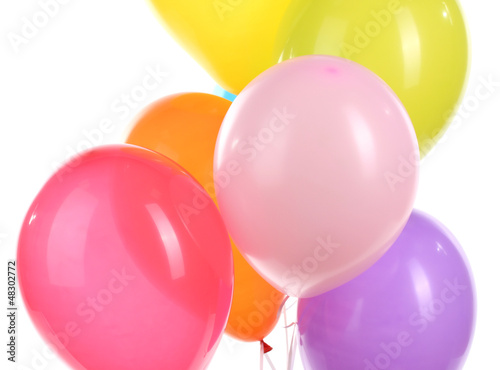 colorful balloons isolated on white