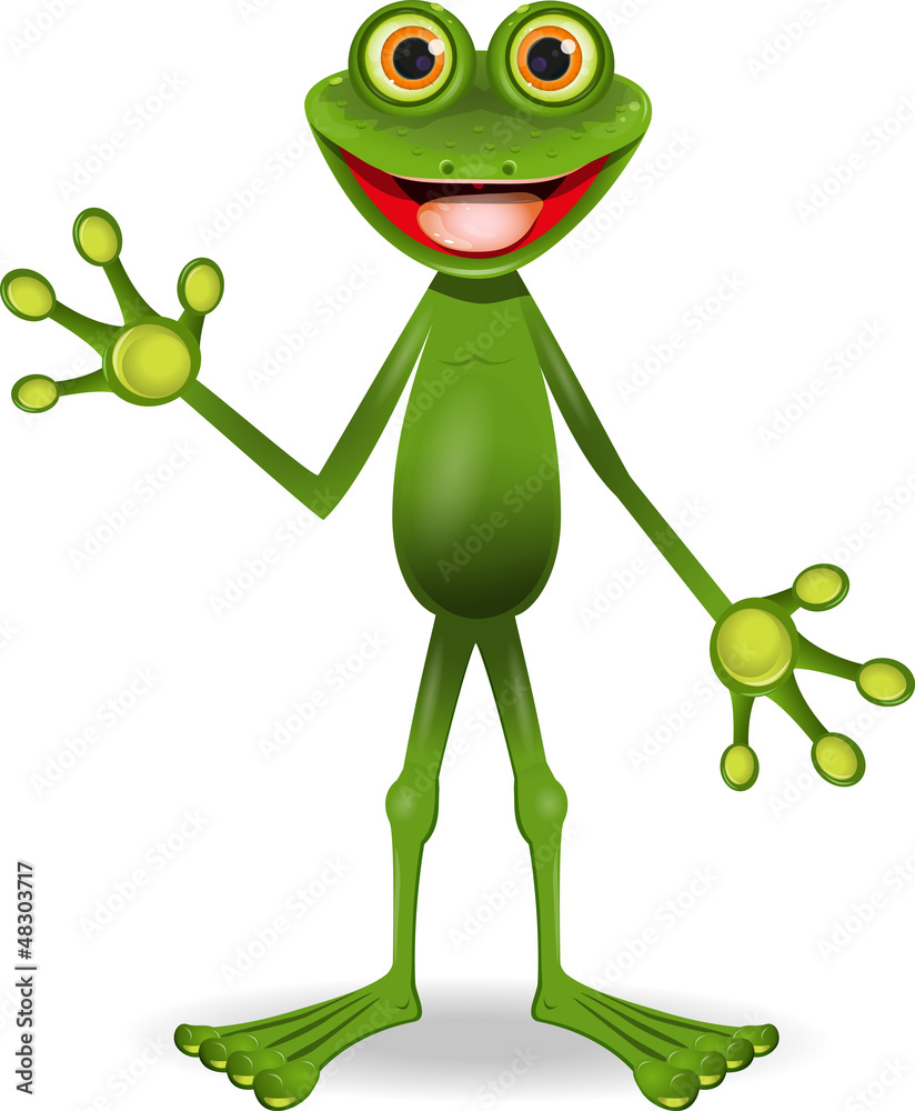 Naklejka premium very cheerful frog